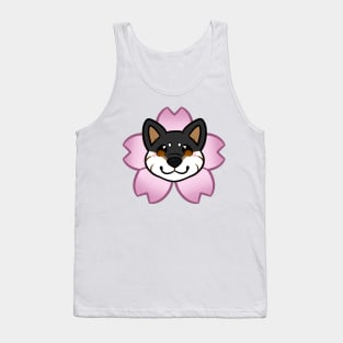 Sakura Shiba Inu - Black and Tan Tank Top